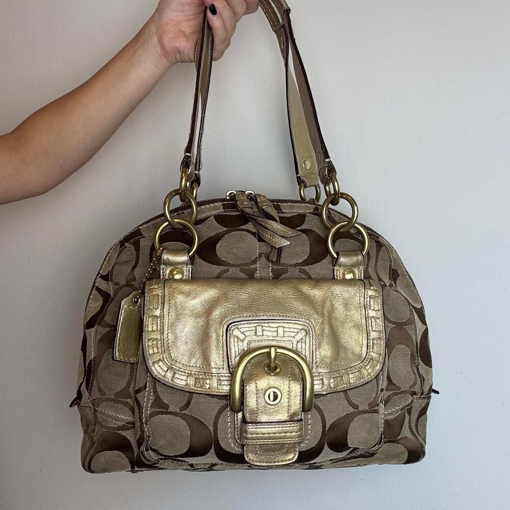 Coach Women's Brown and Tan Bag